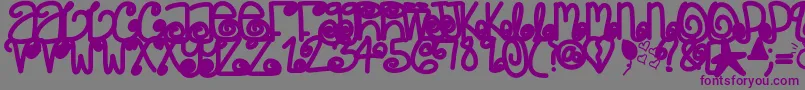 Poeticjustice Font – Purple Fonts on Gray Background