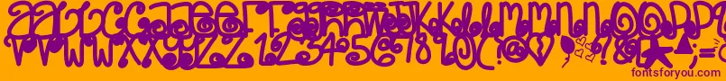 Poeticjustice Font – Purple Fonts on Orange Background