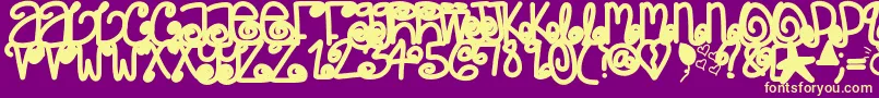 Poeticjustice Font – Yellow Fonts on Purple Background