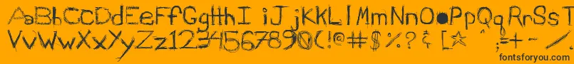 Schiqrg Font – Black Fonts on Orange Background