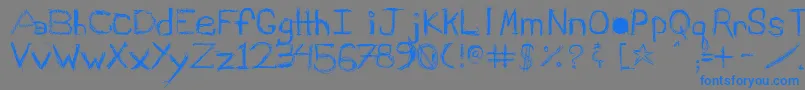 Schiqrg Font – Blue Fonts on Gray Background