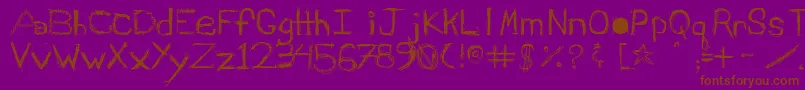 Schiqrg Font – Brown Fonts on Purple Background