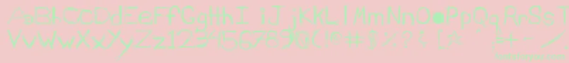 Schiqrg Font – Green Fonts on Pink Background