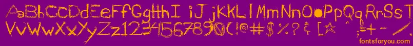 Schiqrg Font – Orange Fonts on Purple Background