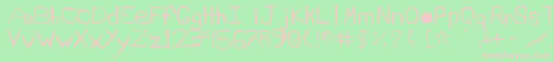 Schiqrg Font – Pink Fonts on Green Background