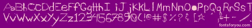 Schiqrg Font – Pink Fonts on Purple Background