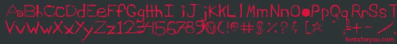 Schiqrg Font – Red Fonts on Black Background