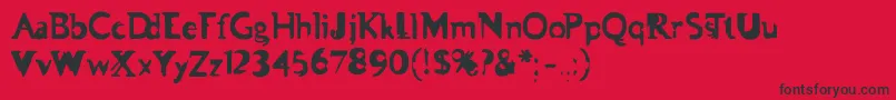 Asman Font – Black Fonts on Red Background