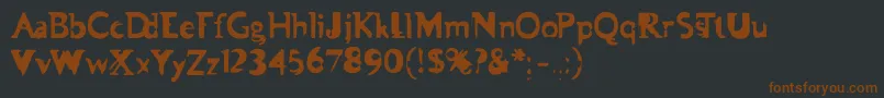 Asman-fontti – ruskeat fontit mustalla taustalla