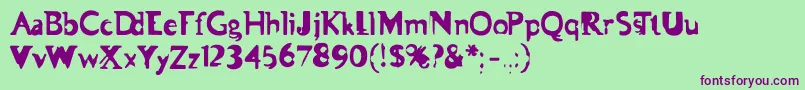 Asman Font – Purple Fonts on Green Background