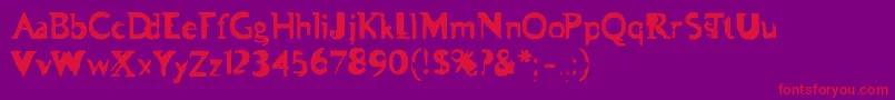 Asman Font – Red Fonts on Purple Background