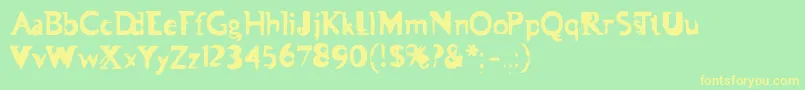 Asman Font – Yellow Fonts on Green Background