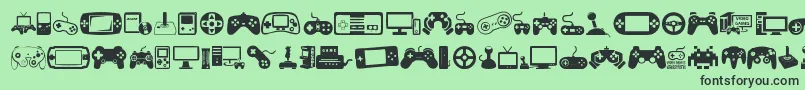フォントVideoGames – 緑の背景に黒い文字