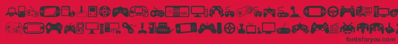 フォントVideoGames – 赤い背景に黒い文字