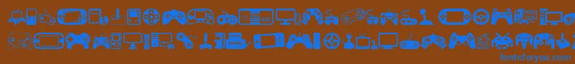 Подробнее о шрифте VideoGames Шрифт VideoGames – синие шрифты на коричневом фоне