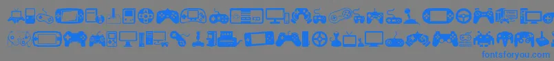 フォントVideoGames – 灰色の背景に青い文字