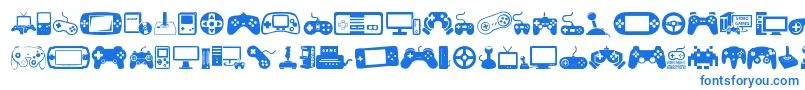 VideoGames-Schriftart – Blaue Schriften
