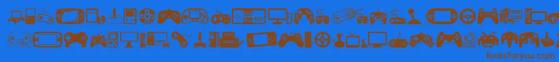 Шрифт VideoGames – коричневые шрифты на синем фоне