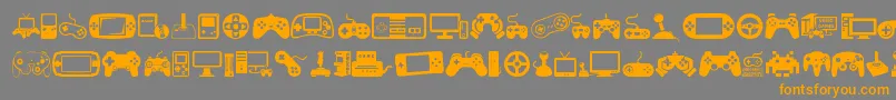 Police VideoGames – polices orange sur fond gris