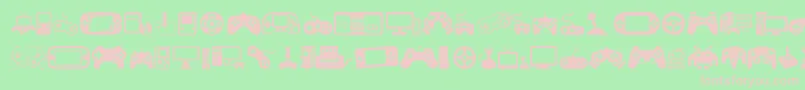 Weitere Informationen zur VideoGames-Schriftart VideoGames-Schriftart – Rosa Schriften auf grünem Hintergrund
