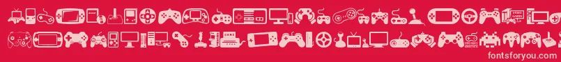 フォントVideoGames – 赤い背景にピンクのフォント