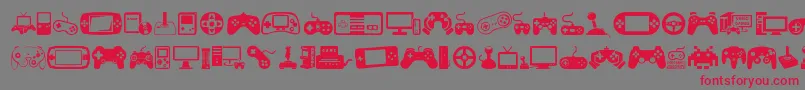 VideoGames Font – Red Fonts on Gray Background