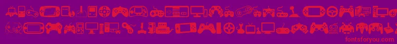 VideoGames Font – Red Fonts on Purple Background