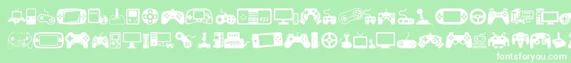 VideoGames Font – White Fonts on Green Background