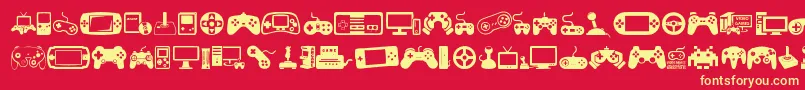VideoGames Font – Yellow Fonts on Red Background