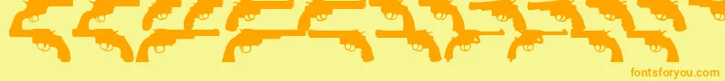 OnlyRevolverTfb Font – Orange Fonts on Yellow Background