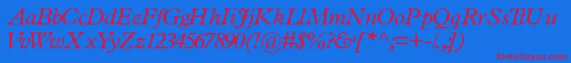fuente TerminussskItalic – Fuentes Rojas Sobre Fondo Azul