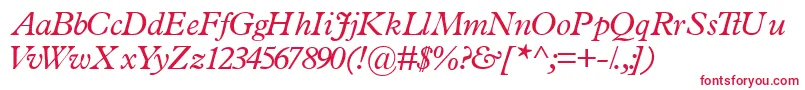 fuente TerminussskItalic – Fuentes Rojas Sobre Fondo Blanco