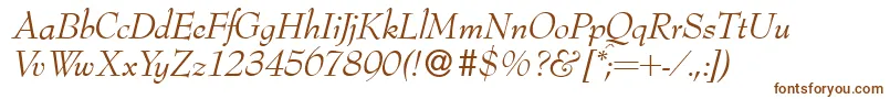 Bernhardmodern Italic Font – Brown Fonts on White Background