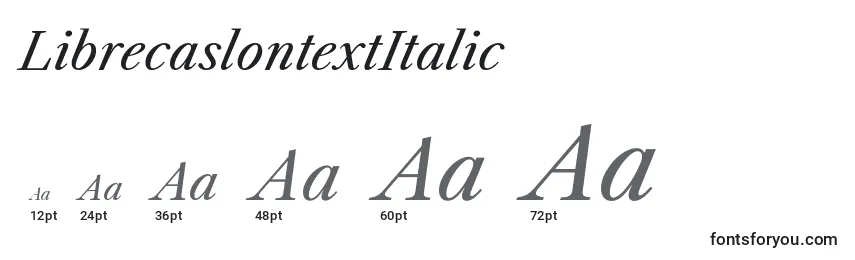 Размеры шрифта LibrecaslontextItalic (17033)