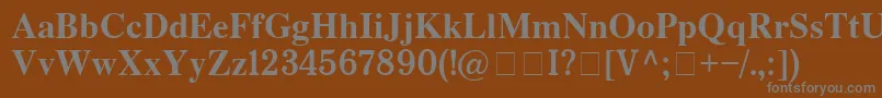 Ch132-fontti – harmaat kirjasimet ruskealla taustalla