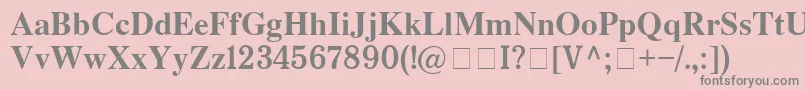 Ch132 Font – Gray Fonts on Pink Background