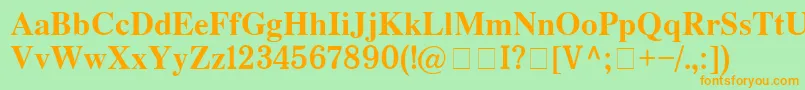 Ch132 Font – Orange Fonts on Green Background