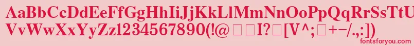 Ch132 Font – Red Fonts on Pink Background