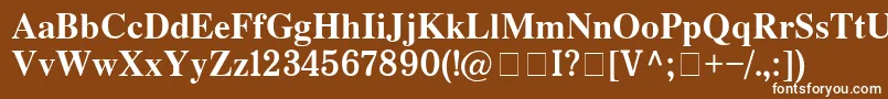 フォントCh132 – 茶色の背景に白い文字