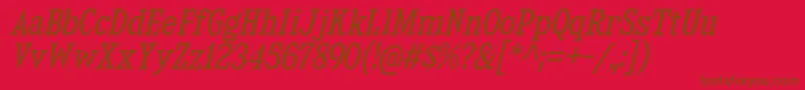 KingsbridgeScBkIt Font – Brown Fonts on Red Background