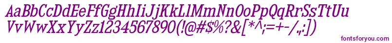 KingsbridgeScBkIt Font – Purple Fonts on White Background