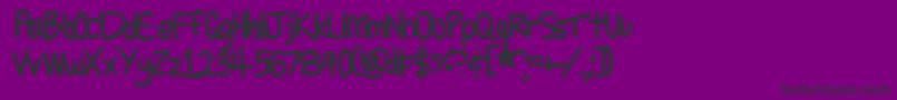 フォントSeleneshandwriting1 – 紫の背景に黒い文字