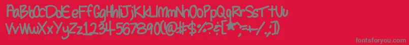 Seleneshandwriting1 Font – Gray Fonts on Red Background