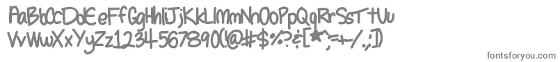 フォントSeleneshandwriting1 – 白い背景に灰色の文字