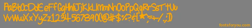 Seleneshandwriting1 Font – Orange Fonts on Gray Background