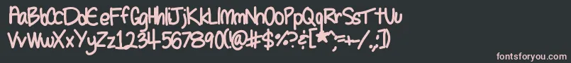 Seleneshandwriting1 Font – Pink Fonts on Black Background