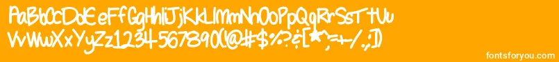 Seleneshandwriting1 Font – White Fonts on Orange Background