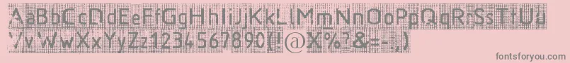 Ruitjes Font – Gray Fonts on Pink Background