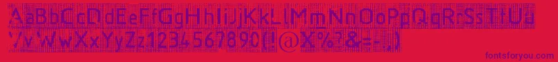 Ruitjes Font – Purple Fonts on Red Background