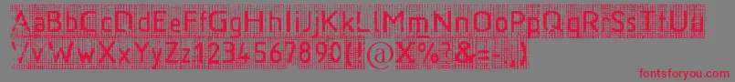 Ruitjes Font – Red Fonts on Gray Background